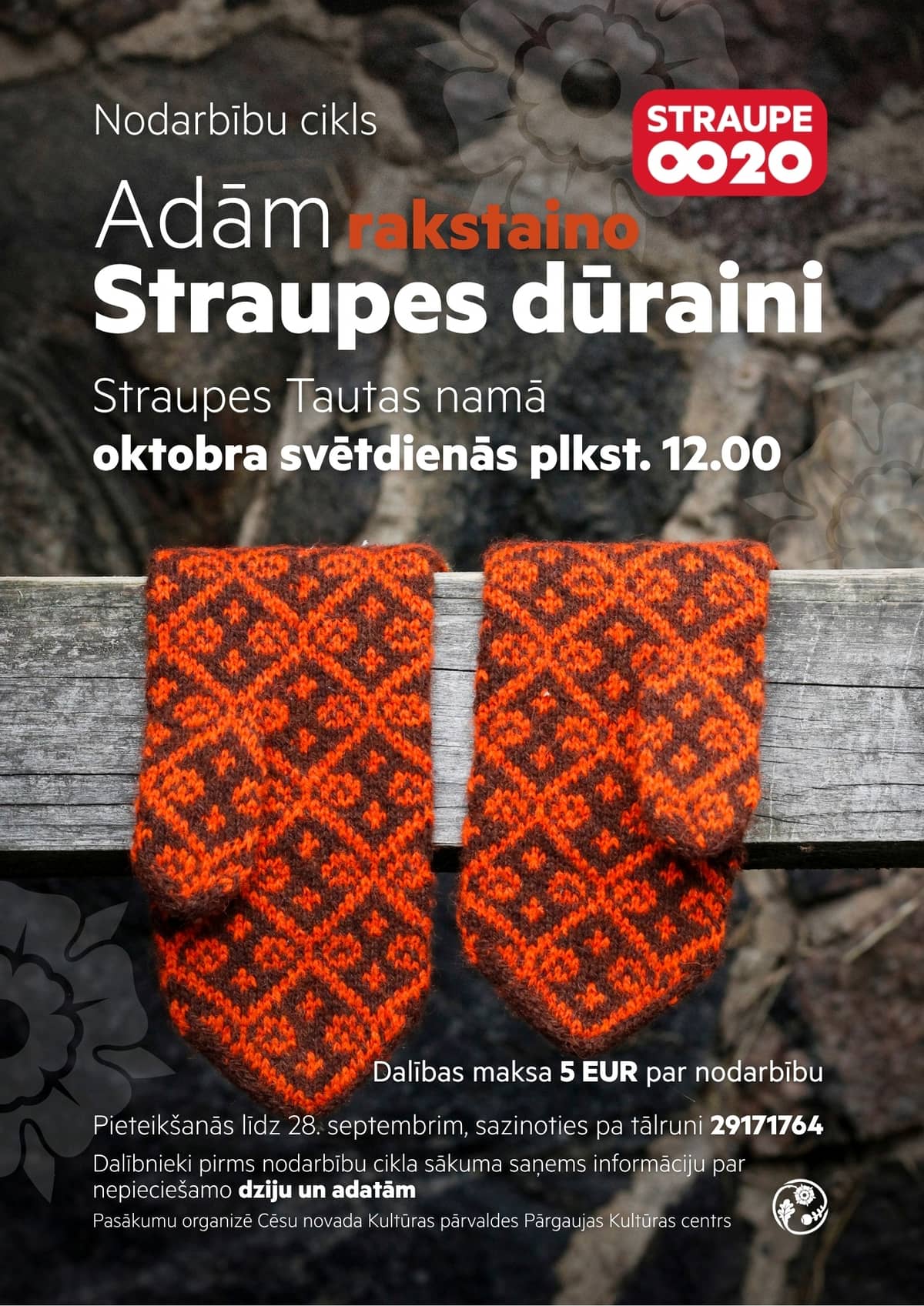 Workshop series "Knitting the Straupe patterned mitten"