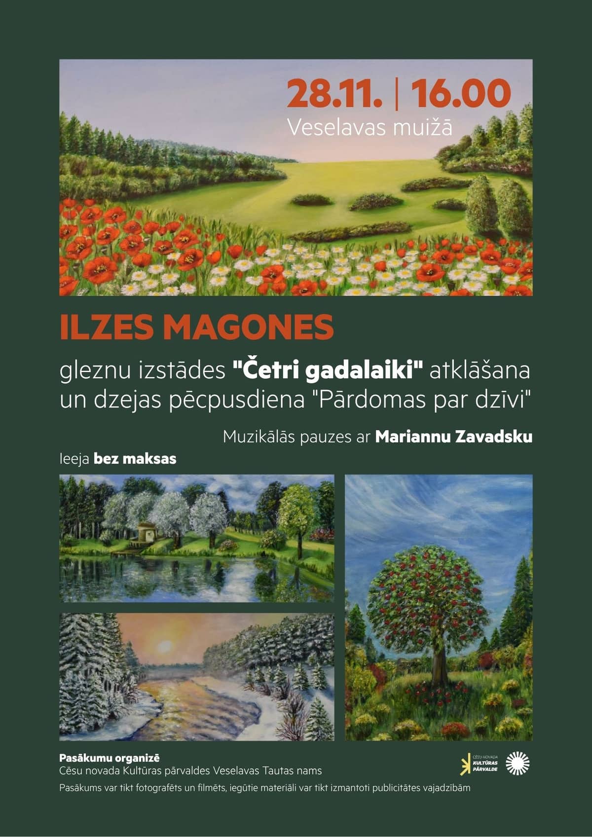 Opening of Ilze Magone's painting exhibition "Four Seasons"
