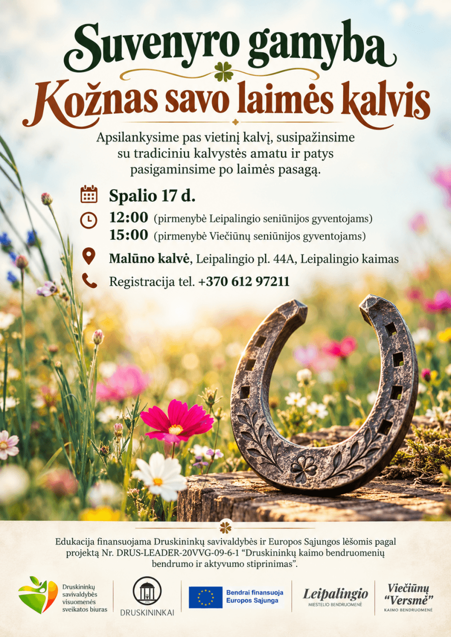 Souvenir making "Kožnas savo laimės kalvis"