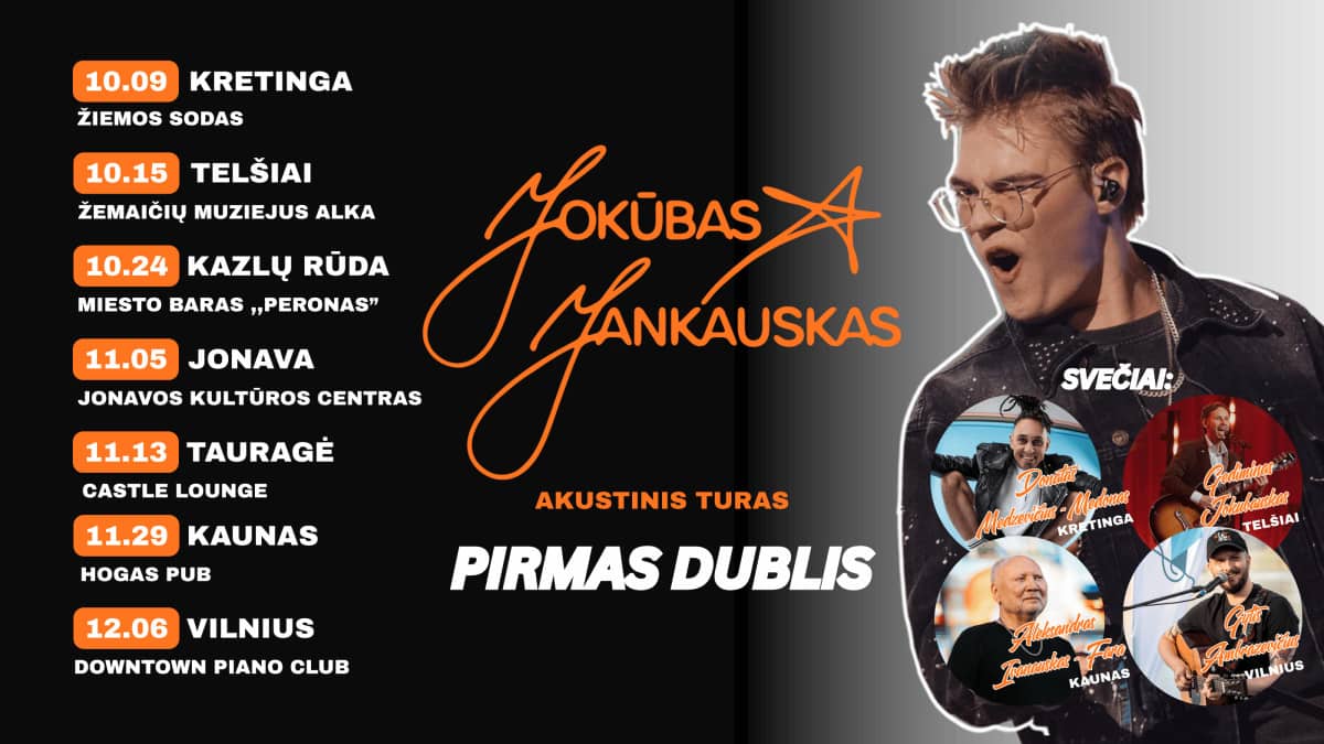 Jokūbas Jankauskas: akustinis turas „Pirmas dublis“ | KAUNAS