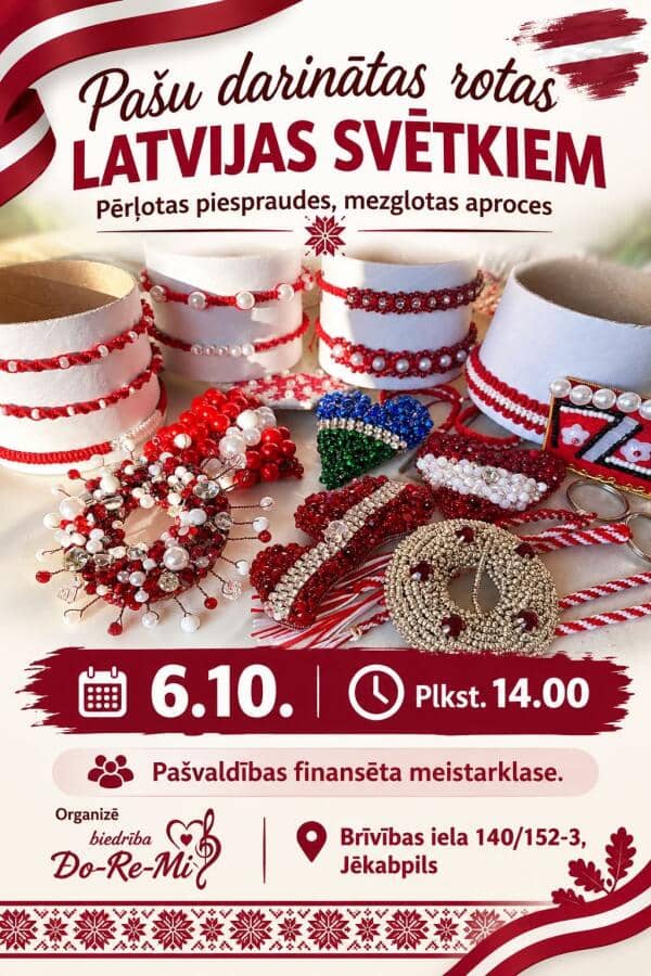 Handmade jewellery for Latvian celebrations