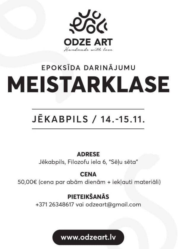 Epoxy resin workshop at "Sēļu sēta"