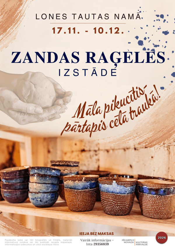 Izstāde “Māla pikucītis – pārtapis cēlā traukā” Lonē