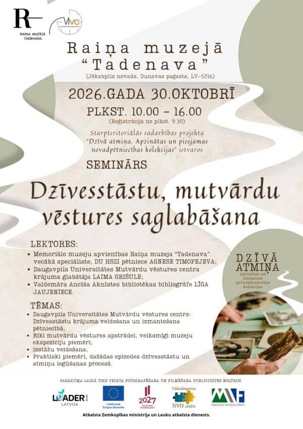 Seminar "Preservation of Life Stories and Oral History" in Tadenava