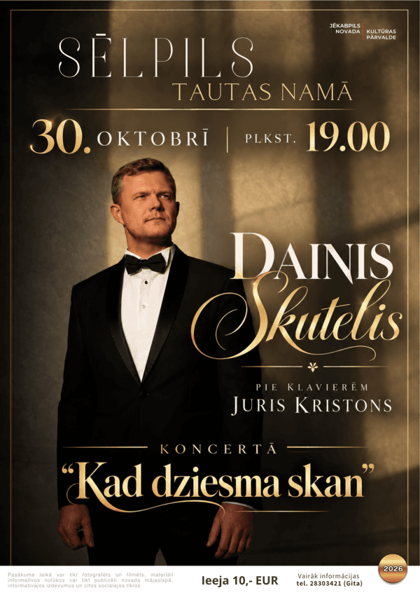 Dainis Skutelis concert “Kad dziesma skan” in Sēlpils