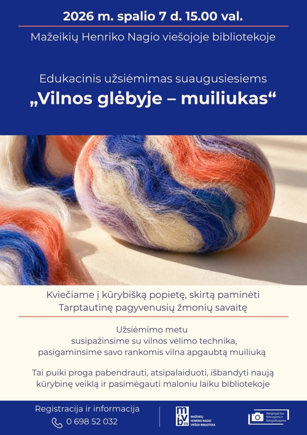 Educational workshop for adults "In the Embrace of Wool – a Little Soap"