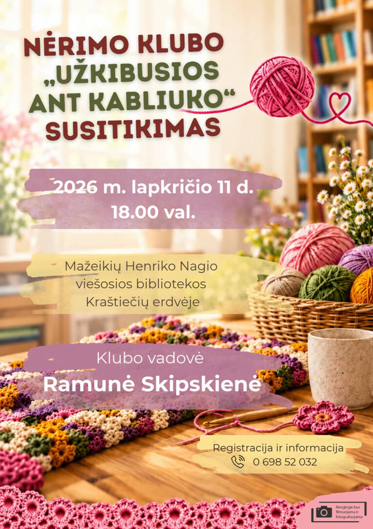 Meeting of the crochet club "Užkibusios ant kabliuko"