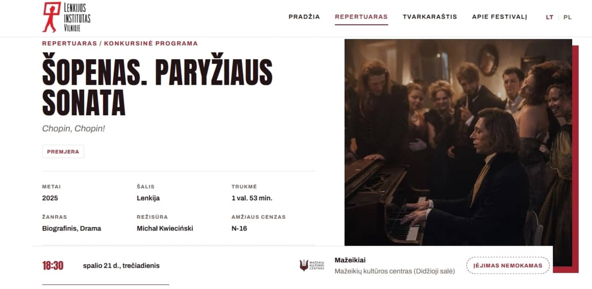 20th Polish Film Festival: Chopin. The Paris Sonata