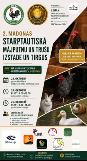 "International Poultry and Rabbit Exhibition and Market" in Madona