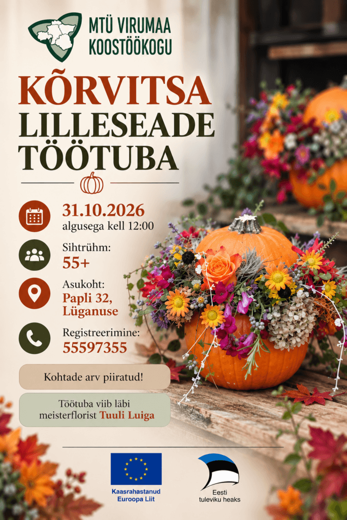 Pumpkin flower arrangement workshop