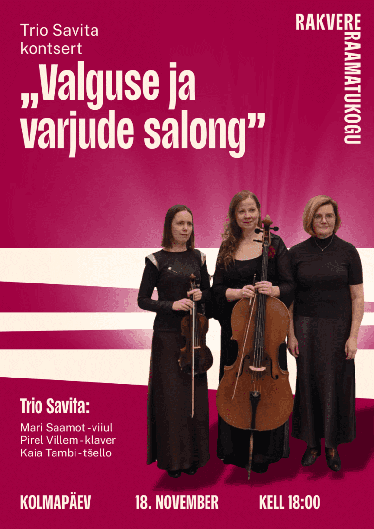 Trio Savita concert “Valguse ja varjude salong”