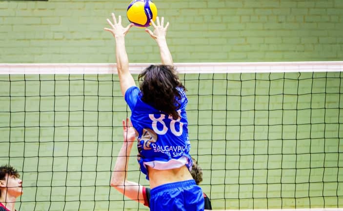 Volleyball duel between Daugavpils educational institutions