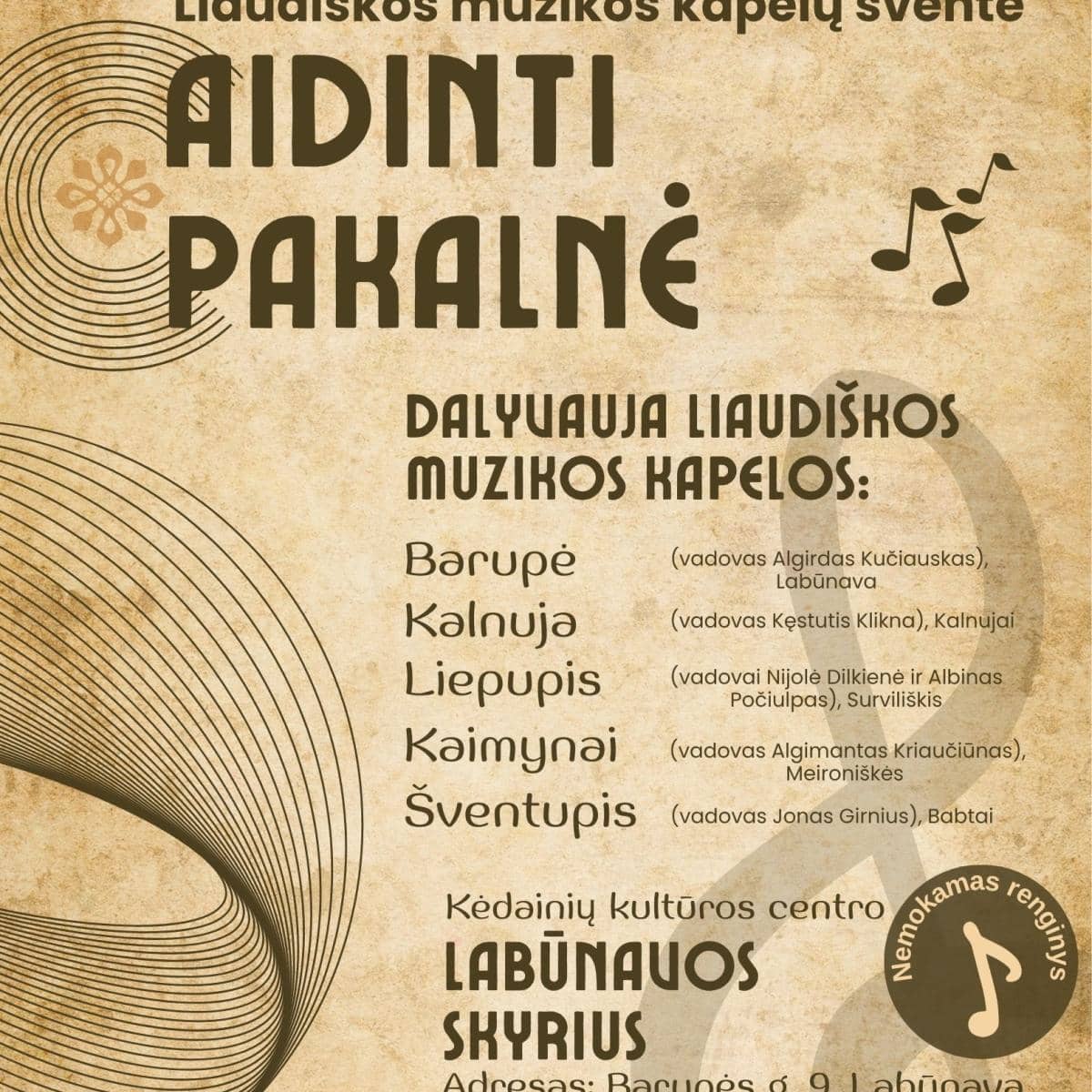 Folk Music Band Festival “Aidinti pakalnė”