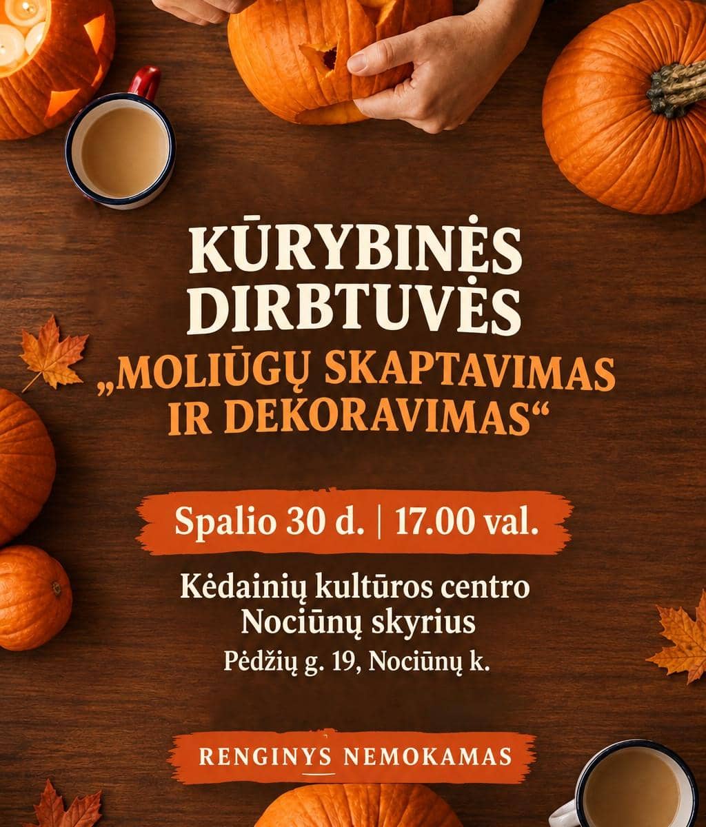 Creative workshop “Pumpkin carving and decorating”