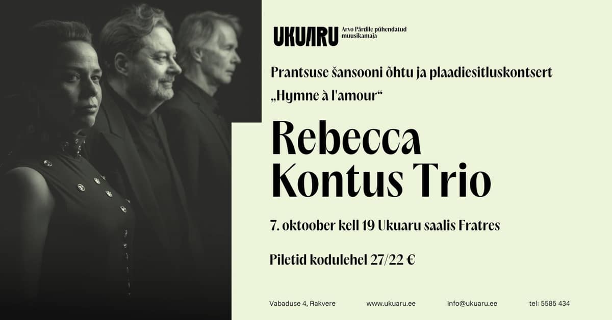 Rebecca Kontus Trio French chanson evening ''Hymne à l'amour''
