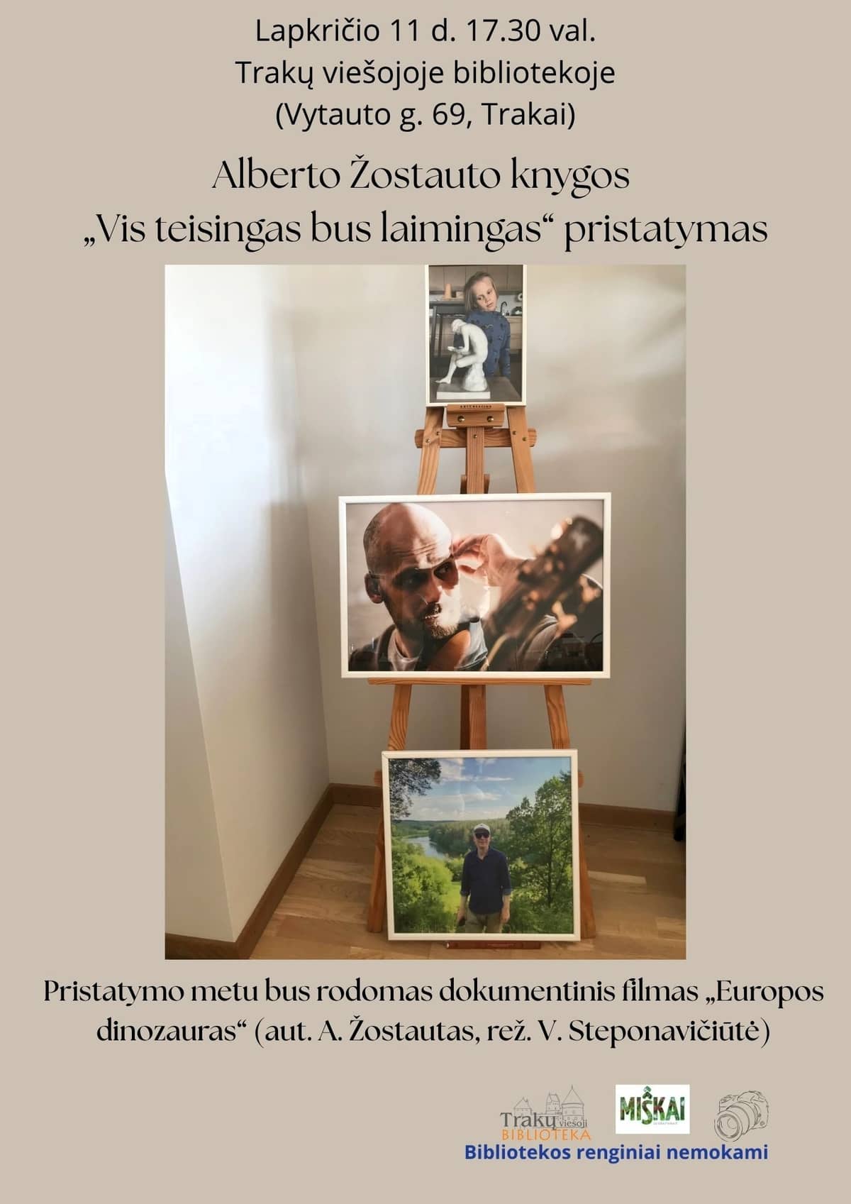 Launch of Alberto Žostautas' book „Vis teisingas bus laimingas“