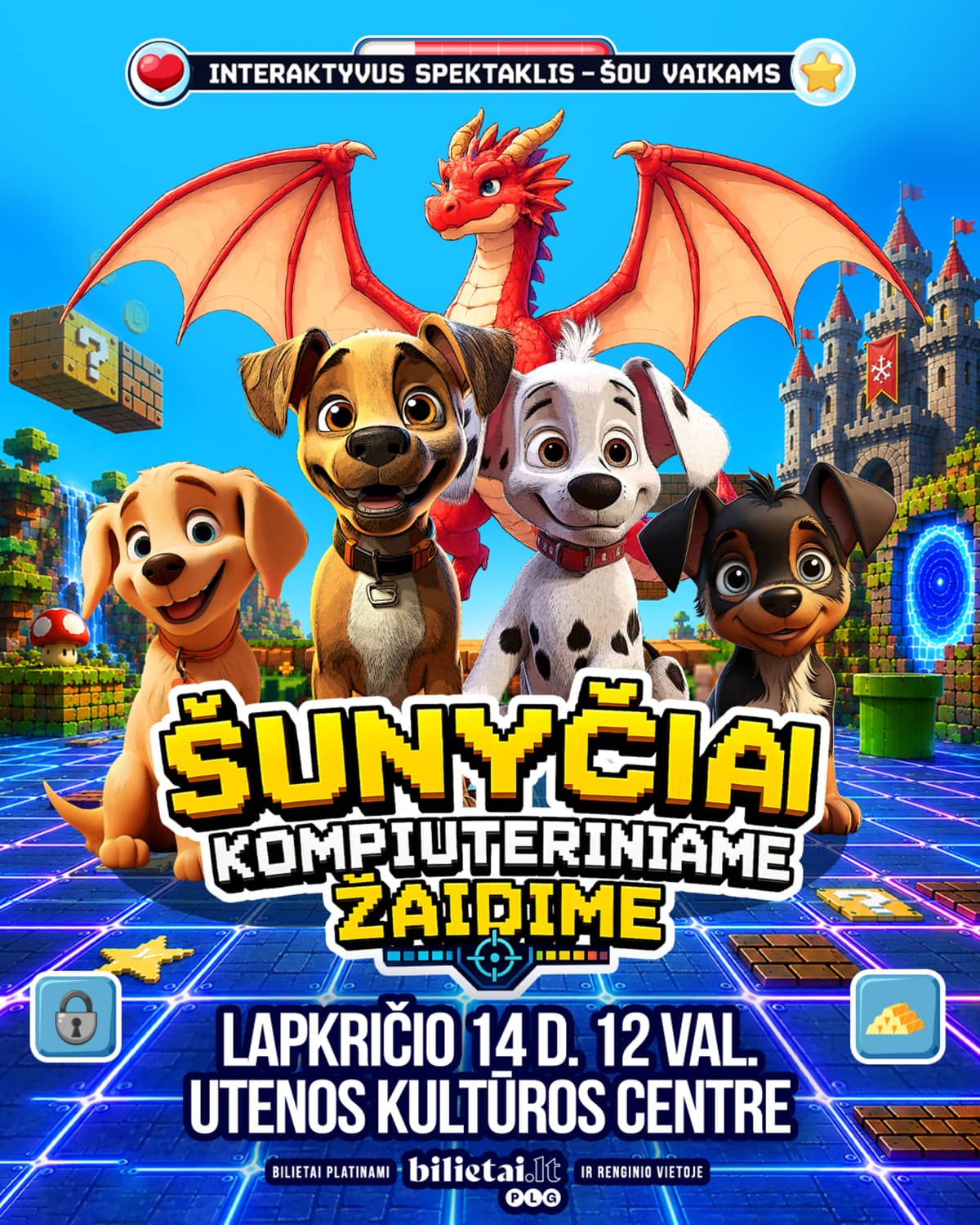 Interactive performance for children ''Puppies in a Computer Game''