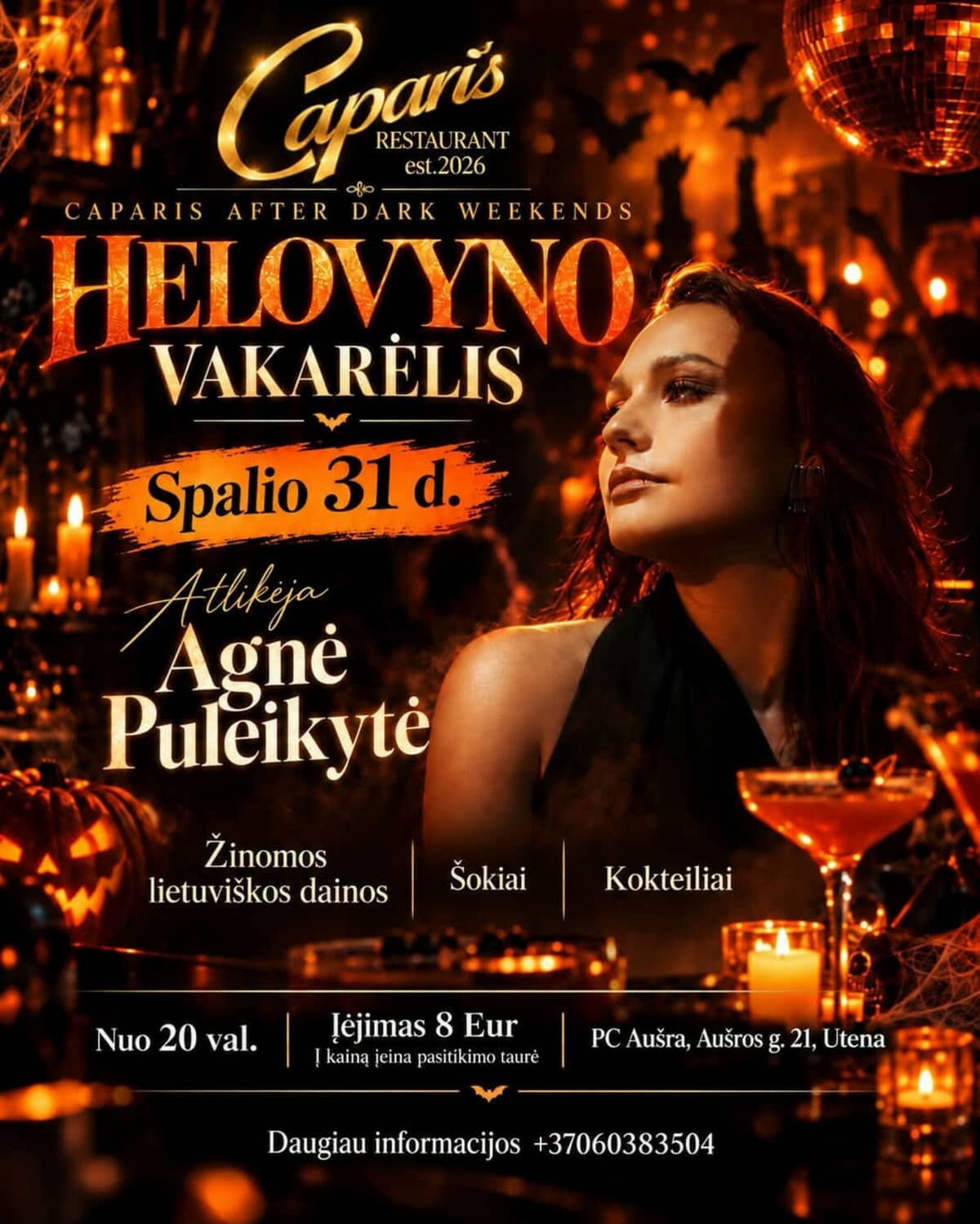 Halloween party at Caparis restaurant