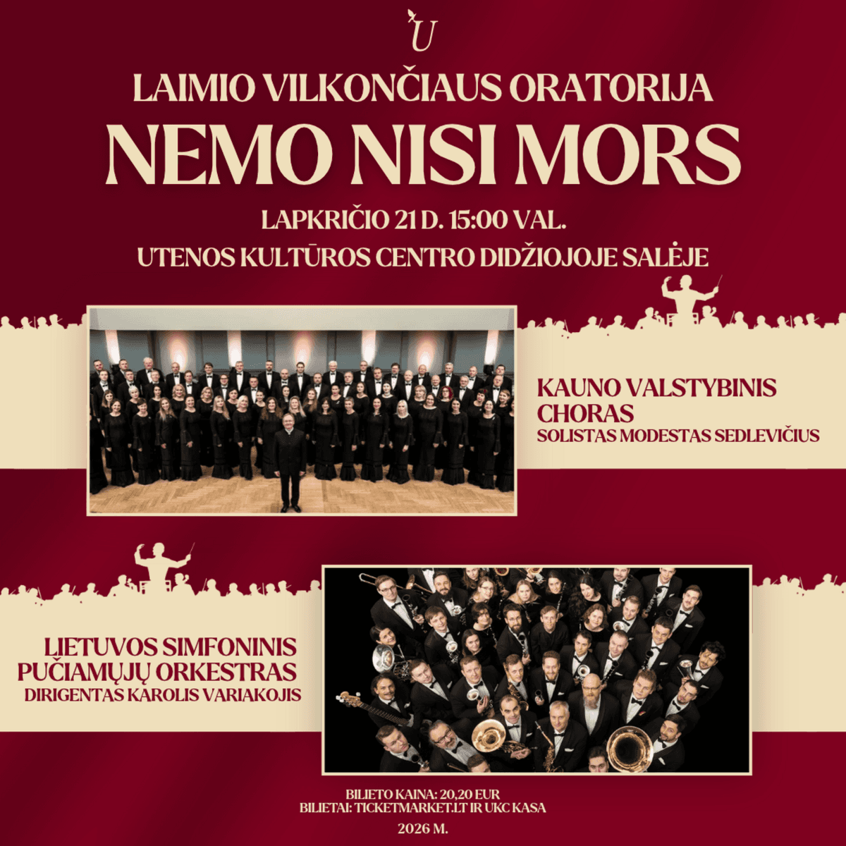 Laimis Vilkončius's oratorio “Nemo Nisi Mors”