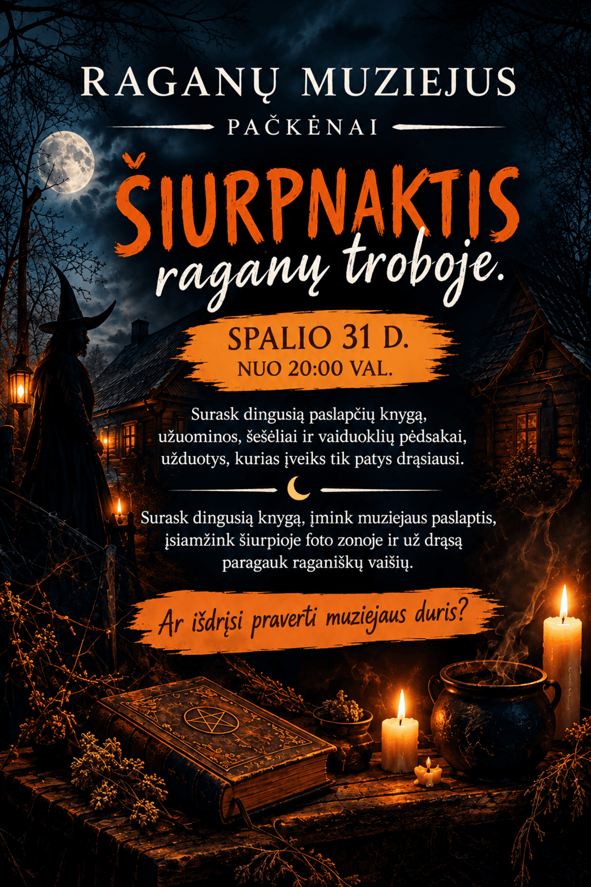 HALLOWEEN NIGHT in the witch's hut