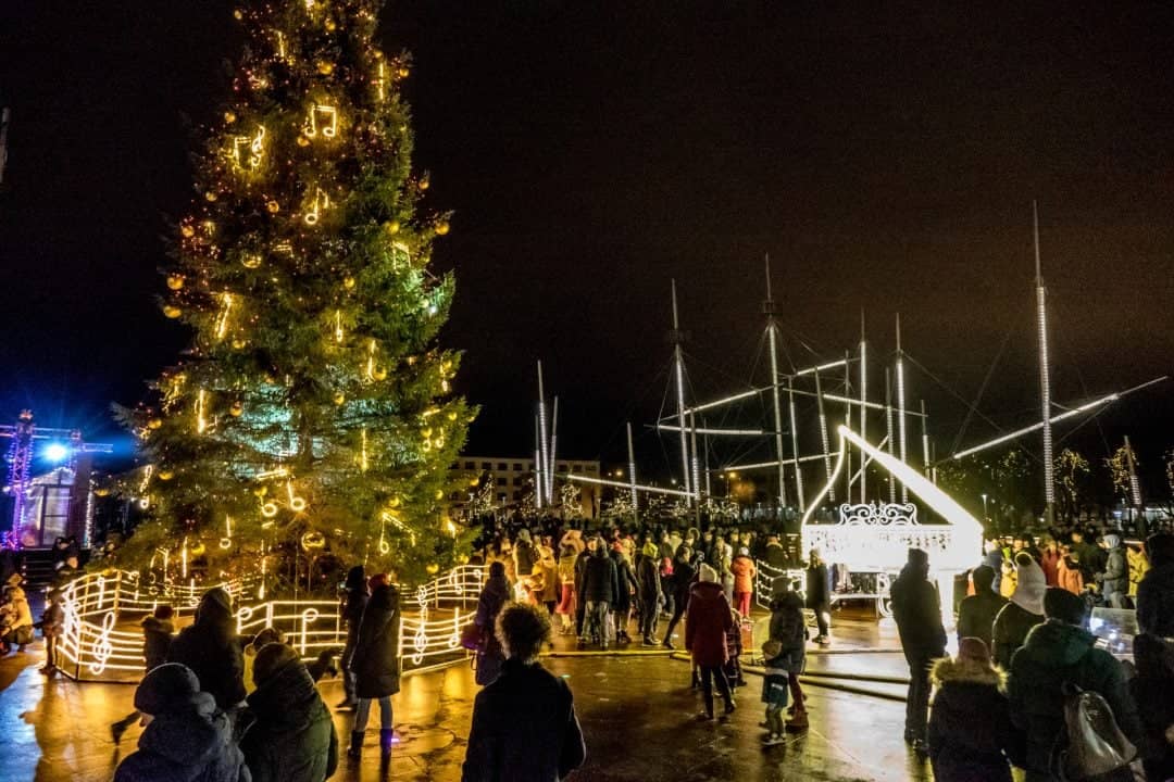 Christmas tree lighting in the Great Square and elsewhere in the city