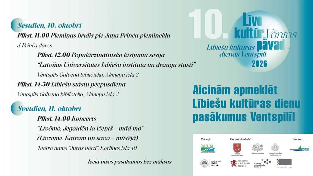 Livonian Culture Days in Ventspils – 10th edition
