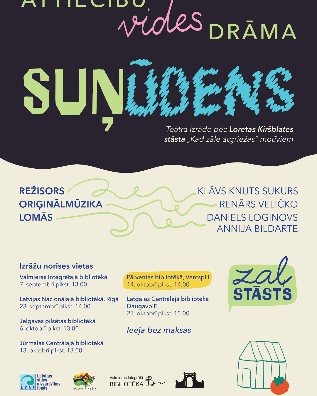 Theatre performance “Suņūdens” at Pārventa Library