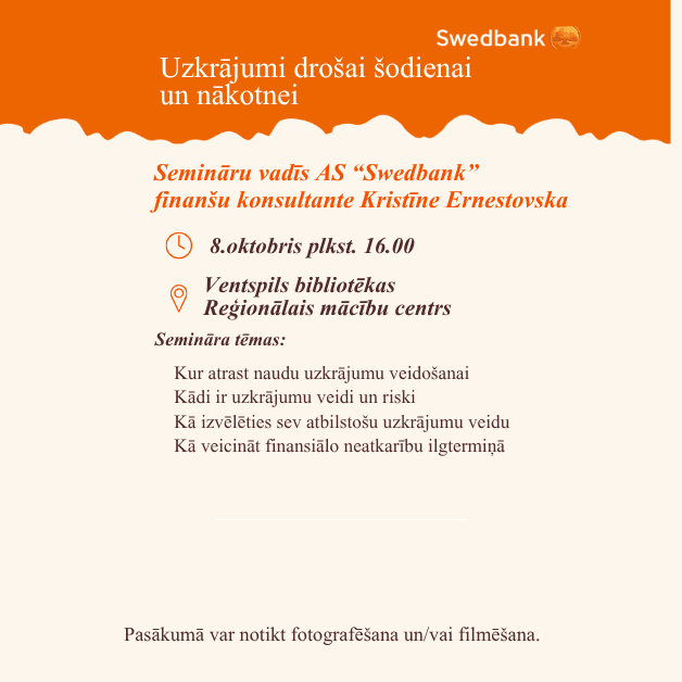Seminar “Savings for a Secure Today and Future” at the Main Library